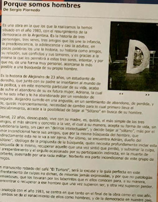 PORQUE SOMOS HOMBRES